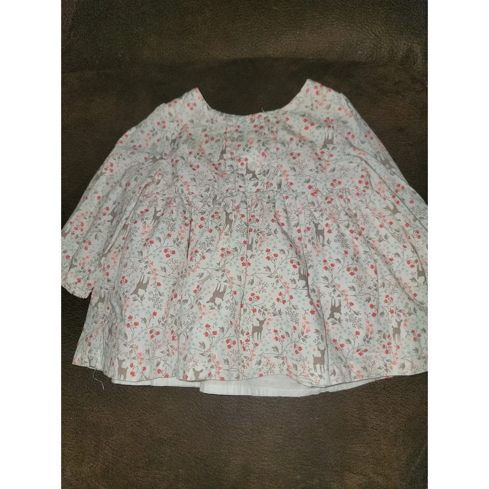 Gymboree layette line forest sprouts deer‎ dress size 3 6 months